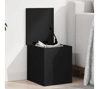 vidaXL Storage Box Black 30x35x35 cm Engineered Wood