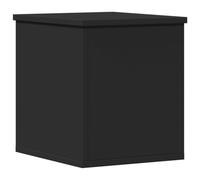 vidaXL Storage Box Black 30x35x35 cm - Engineered Wood - Multifunctional Blanket Chest/Coffee Table