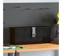 vidaXL Storage Box Black 50x15x20.5 Aluminium