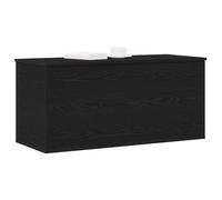 vidaXL Storage Box Black oak 100 x 42 x 46 cm Engineered Wood | Loads of room for stashing away stuff, Built to last for everyday use, Sleek, trendy design that fits in anywhere