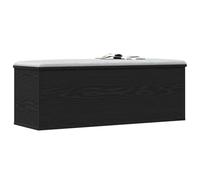 vidaXL Storage Box Black Oak 102 x 35 x 35 cm Engineered Wood