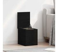 vidaXL Storage Box Black Oak 30 x 35 x 35 cm Engineered Wood