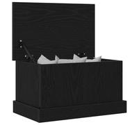 vidaXL Storage Box Black oak 50 x 30 x 28 cm Engineered Wood, Living Room, Rectangular Storage Trunk, Durable Decorative Chest, Ample Box, Modern Organizer, Home Supplies
