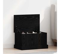 vidaXL Storage Box Black oak 50 x 30 x 28 cm Engineered Wood, Living Room, Rectangular Storage Trunk, Durable Decorative Chest, Ample Box, Modern Organizer, Home Supplies
