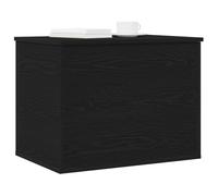 vidaXL Storage Box Black oak 60 x 42 x 46 cm Engineered Wood | Loads of room for your stuff, Simple and stylish, fits any decor, Made from tough MDF with a wood veneer finish