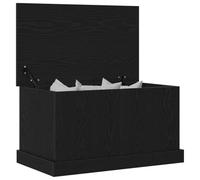 vidaXL Storage Box Black oak 70 x 40 x 38 cm Engineered Wood