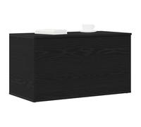 vidaXL Storage Box Black Oak 84 x 42 x 46 cm Engineered Wood | Loads of space for all your stuff, Made from tough engineered wood that lasts, Modern look fits right into any room decor