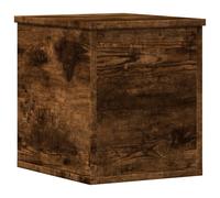 vidaXL Storage Box Blanket Box Toy Storage Chest Smoked Oak Engineered Wood