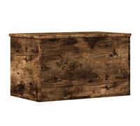 vidaXL Storage Box Blanket Box Toy Storage Chest Smoked Oak Engineered Wood
