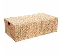 vidaXL Storage Box Brown 60 x 38 x 20 cm Water hyacinth, Living Room Organizer, Rectangular Storage Box, Durable Foldable Container, Stylish Indoor Solution for Household Use