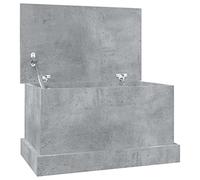 vidaXL Storage Box Concrete Grey 50x30x28 cm Engineered Wood | There's plenty of space for keeping things organised, The sleek matte finish gives it a nice look,