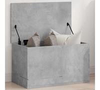 vidaXL Storage Box Coffee Table Blanket Chest – Engineered Wood, Concrete Grey, 60x35x35 cm