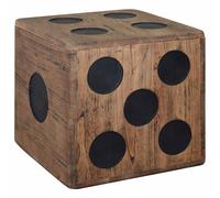 vidaXL Storage Box Mindi Wood 40x40x40cm Dice Design Coffee Side Table Chest
