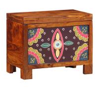 vidaXL Storage Box Multicolour 50 x 30 x 40 cm Solid acacia wood, Stylish Rectan