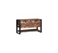 vidaXL Storage Box Multicolour 80 x 35 x 45 cm Solid Reclaim wood, Elegant Living Room Organizer, Modern Storage Solution, Minimalist Design,