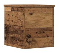 vidaXL Rustic Wooden Storage Trunk - Reclaimed Solid Wood Chest with Vintage Finish - 30x35x35cm for Indoor Use - Spacious Cube for Basement, Garage