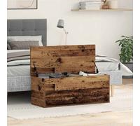 vidaXL storage trunk old wood 90x35x35cm - rustic chest reclaimed wooden organizer box for living room, bedroom