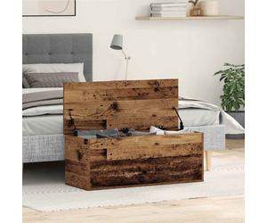 vidaXL Storage Box Old Wood 90 x 35 x 35 cm Engineered Wood