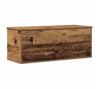 vidaXL storage trunk old wood 90x35x35cm - rustic chest reclaimed wooden organizer box for living room, bedroom