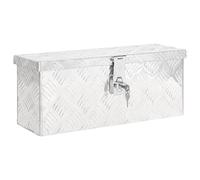 vidaXL Storage Box Silver 50x15x20.5 Aluminium