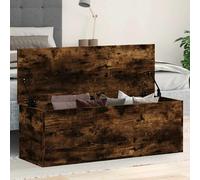 vidaXL Storage Box Smoked Oak 102x35x35 cm Engineered Wood