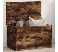 vidaXL Storage Box - 60x35x35 cm Smoked Oak Engineered Wood Chest/Blanket Box, Versatile Coffee Table, Ample Storage for Living Room