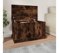 vidaXL Storage Box Smoked Oak 70x40x38 cm Engineered Wood