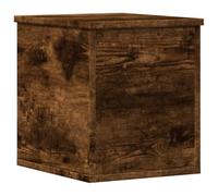 vidaXL Storage Box - Smoked Oak Chest/Blanket Box - Engineered Wood Decorative Coffee Table/Side Table - 30x35x35 cm Compact Storage Solution