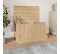 vidaXL Engineered Wood Storage Box, Sonoma Oak - Practical, Durable and Versatile for Living Room or Bedroom, 50x30x28 cm