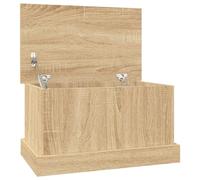 vidaXL Storage Box Sonoma Oak 50x30x28 cm Engineered Wood | Perfect for rugs and cushions, Long-lasting engineered wood build, Elegant finish enhances aesthetics