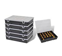 vidaXL Storage Box Sort Case 6 pcs