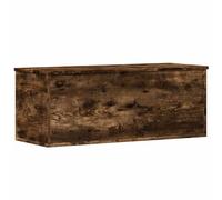 vidaXL Storage Box, Storage Chest for Hallway Living Room, Blanket Box for Clothes, Toy Box with Lid, Trunk, Smoked Oak Engineered Wood