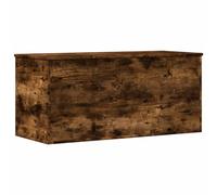 vidaXL Storage Box, Storage Chest for Hallway Living Room, Toy Box with Lid, Blanket Box for Clothes, Trunk, Modern Style, Smoked Oak Engineered Wood