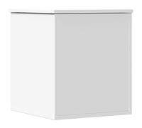 vidaXL Storage Box, Storage Chest for Hallway Living Room, Toy Box with Lid, Blanket Box for Clothes, Trunk, White Engineered Wood