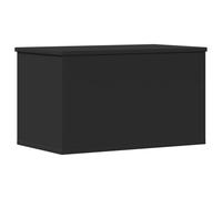 vidaXL Storage Box Toy Box Blanket Box Storage Chest Black Engineered Wood
