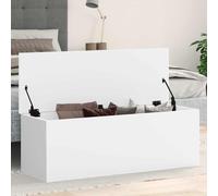 vidaXL Storage Box White 102x35x35 cm Engineered Wood