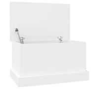 Vidaxl Storage Box White 50X30X28 Cm Engineered Wood