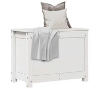 vidaXL Storage Box White 60x32x45.5 cm Solid Wood Pine