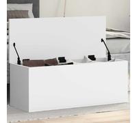 vidaXL Storage Box White 90x35x35 cm Engineered Wood