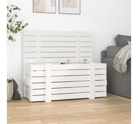 vidaXL Storage Box White 91x40.5x42 cm Solid Wood Pine