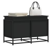 vidaXL Storage Box with Lid Black 80x40x51.5 cm Engineered Wood