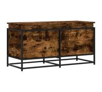 vidaXL Storage Box with Lid Smoked Oak 100x40x51.5 cm Engineered Wood