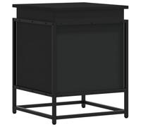 vidaXL Storage Box with Lid Toy Box Blanket Box Chest Black Engineered Wood