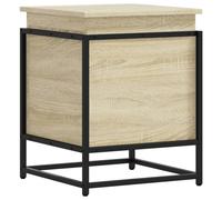 vidaXL Storage Box with Lid Toy Box Blanket Box Sonoma Oak Engineered Wood