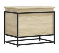 vidaXL Storage Box with Lid Toy Box Blanket Box Sonoma Oak Engineered Wood