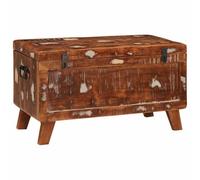 vidaXL Storage Box with Storage 70 x 35 x 40 cm Solid reclaimed wood, Living Room, Rectangular Storage Box, Modern Decorative Trunk, Functional Home Organizer, Large Capacity Chest, Efficient Design