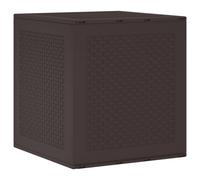 vidaXL Storage Box with Storage Brown 55 x 53 x 57 cm Polypropylene