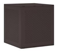 vidaXL Garden Storage Box Brown 55x53x57 cm PP, Brown