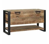 vidaXL Storage Box with Storage Brown 80 x 35 x 45 cm Solid Mango wood, Elegant Living Room Organizer, Modern Storage Solution, Minimalist Design, Functional Indoor Utility Chest for Home Accessory