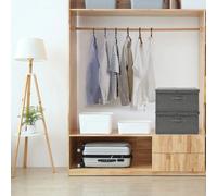 vidaXL Storage Boxes 2 pcs Fabric 50x30x25 cm Anthracite
